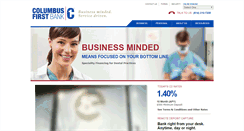 Desktop Screenshot of columbusfirstbank.com